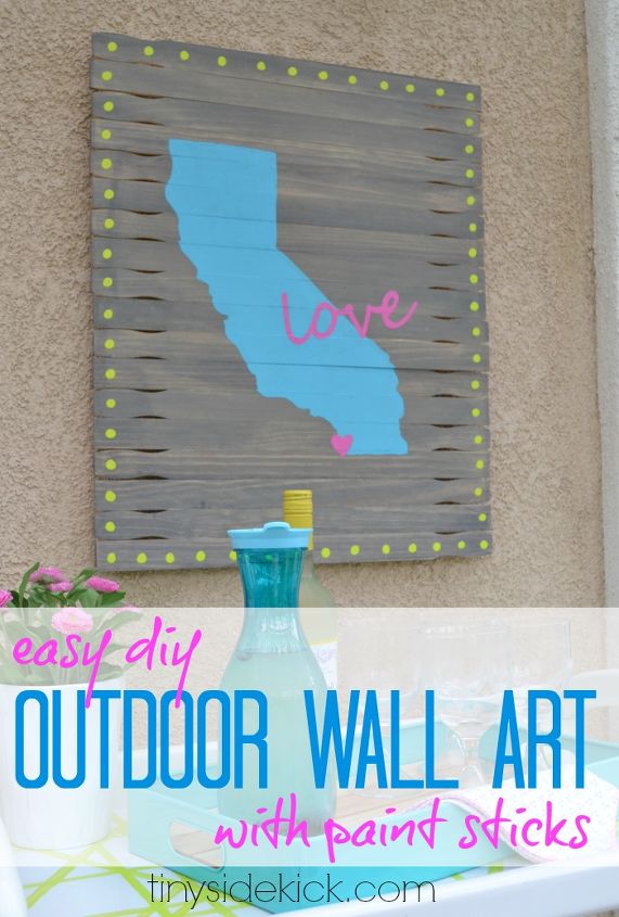 15 amazing things you can do with paint stirrers, Outdoor Wall Art
