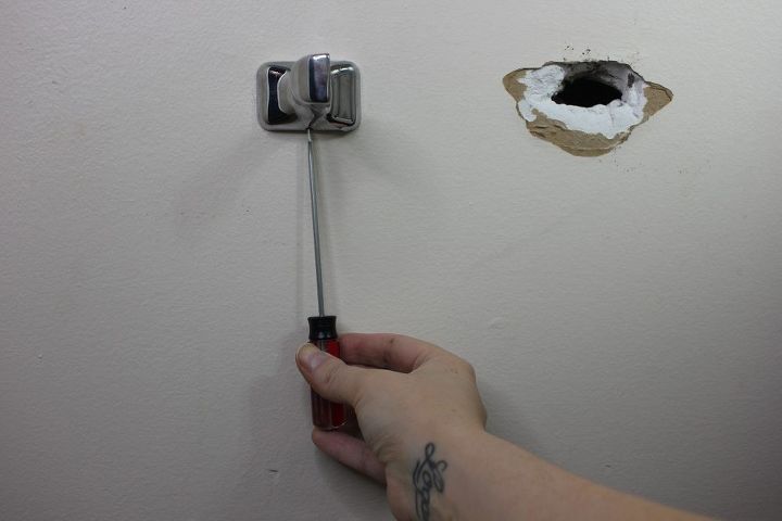 how to cover a hole with a farmhouse toilet paper holder 2 lumber