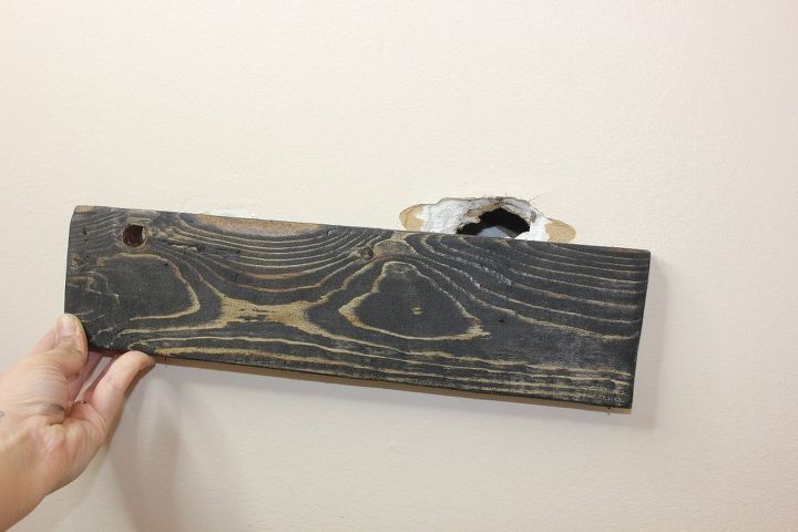 how to cover a hole with a farmhouse toilet paper holder 2 lumber