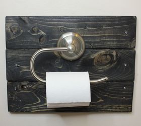 how to cover a hole with a farmhouse toilet paper holder 2 lumber