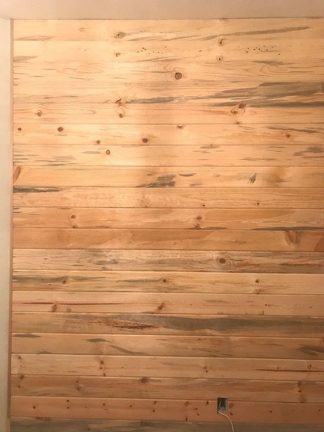 diy whitewash plank wall
