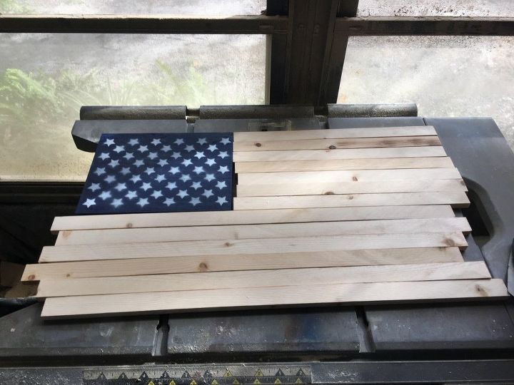 as rustic as is it gets the great american flag