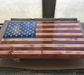 as rustic as is it gets the great american flag