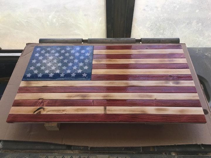 as rustic as is it gets the great american flag
