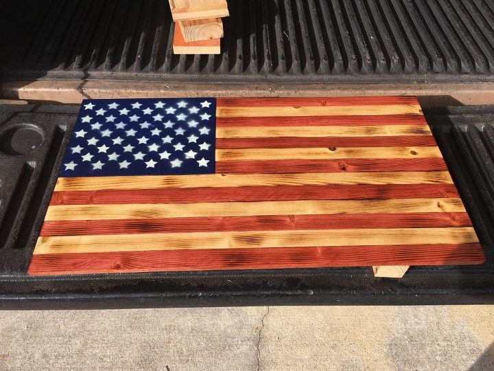 as rustic as is it gets the great american flag