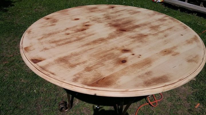 old tired old table to cute french script dining table