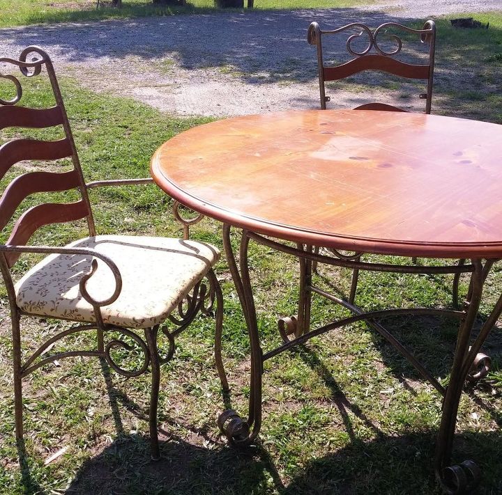 old tired old table to cute french script dining table