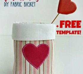 Cómo hacer una mini cesta de tela de San Valentín - ¡plantilla gratuita incluida!