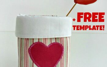 Cómo hacer una mini cesta de tela de San Valentín - ¡plantilla gratuita incluida!
