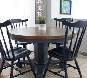 How to Stain & Paint a Pedestal Table With a Modern Farmhouse Look