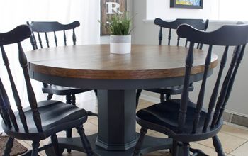 How to Stain & Paint a Pedestal Table With a Modern Farmhouse Look