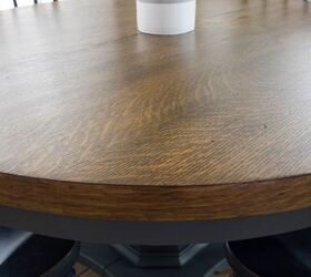 how to stain paint a pedestal table with a modern farmhouse look