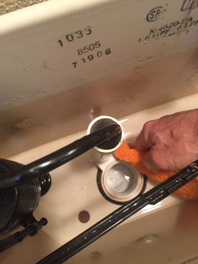 replaced your toilets flapper and it s still running, Remove excess water from tank