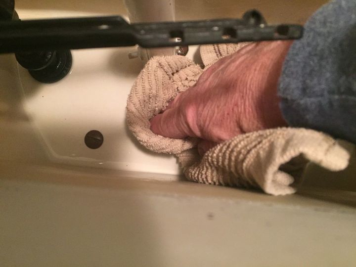 replaced your toilets flapper and it s still running, Clean sanded area with a clean dry towel