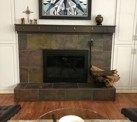 How can I paint the slate that is in front of the fireplace