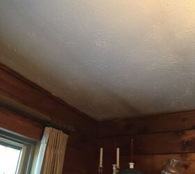 q what can i cover a popcorn ceiling with