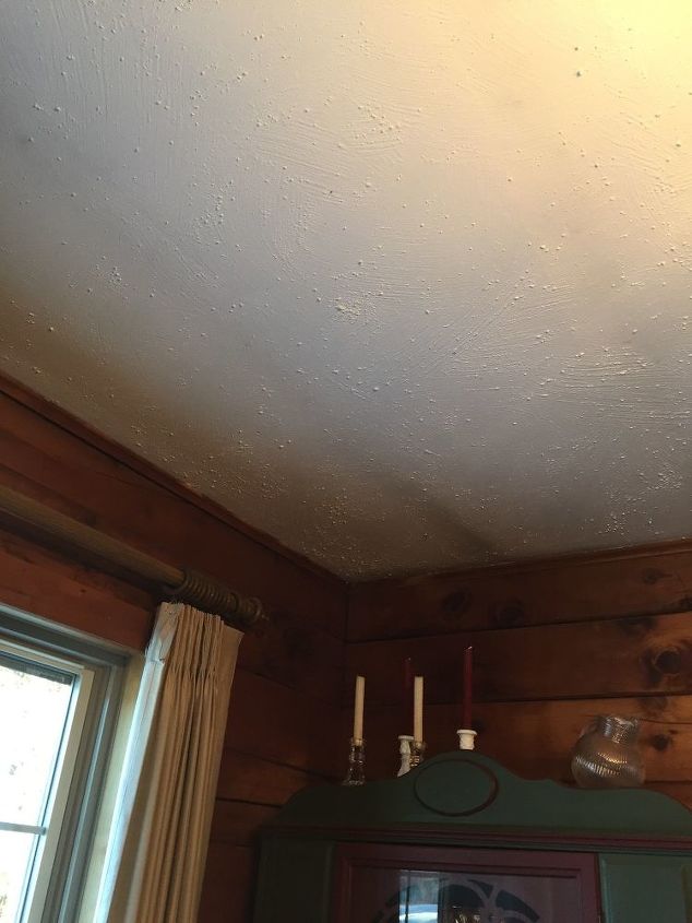 q what can i cover a popcorn ceiling with