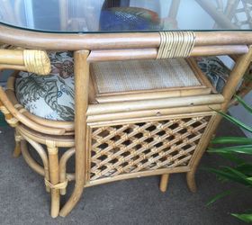 how can you refinish rattan furniture that is sun bleached