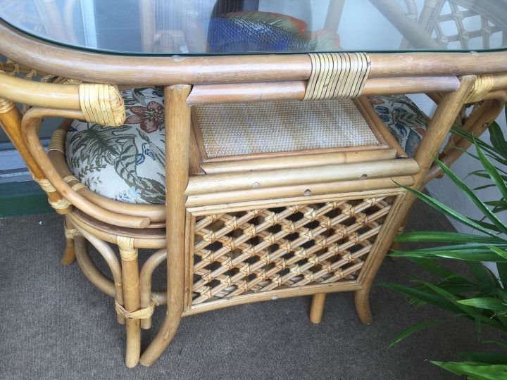 how can you refinish rattan furniture that is sun bleached