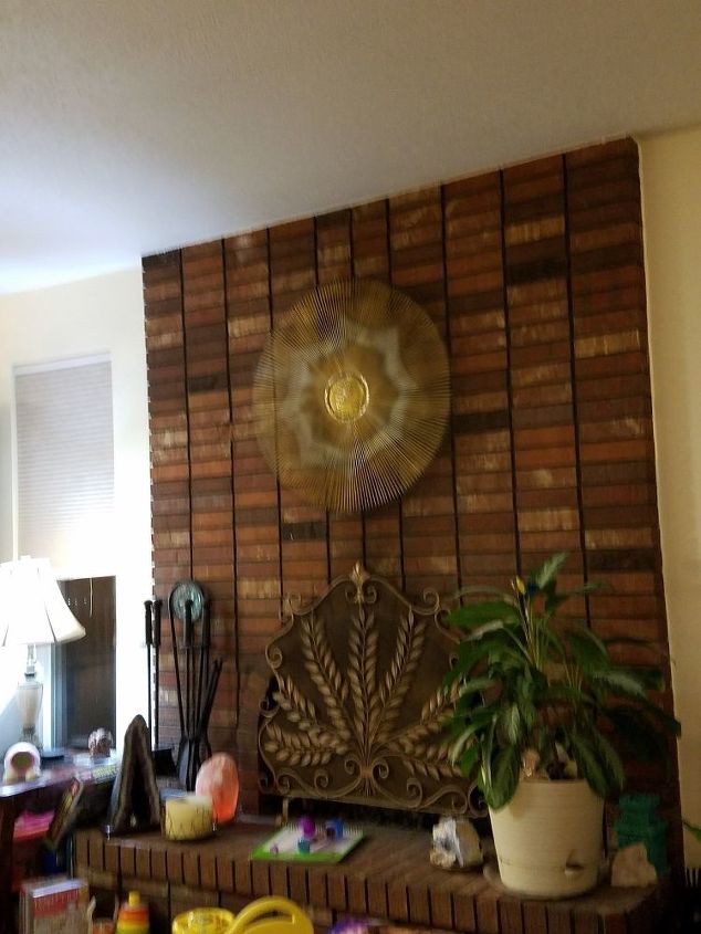 I Have A Red Brick Fireplace Any Ideas On Updating Hometalk I Have A Red Brick Fireplace Any Ideas On Updating