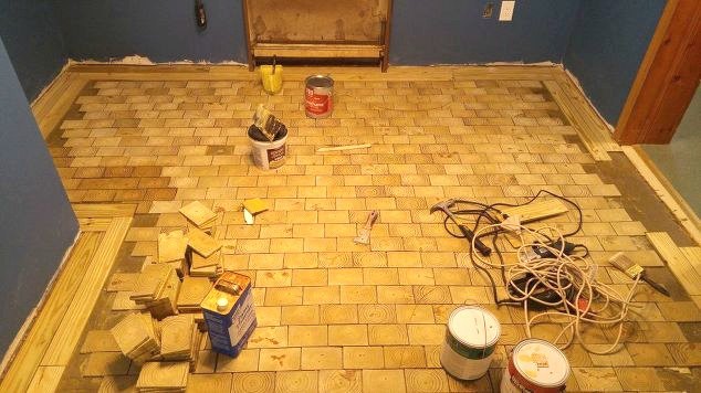 i made an end grain wood floor from scratch and saved myself 4000