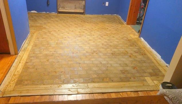 i made an end grain wood floor from scratch and saved myself 4000