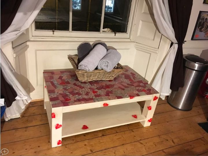 boring coffee table gets a bit of a face lift