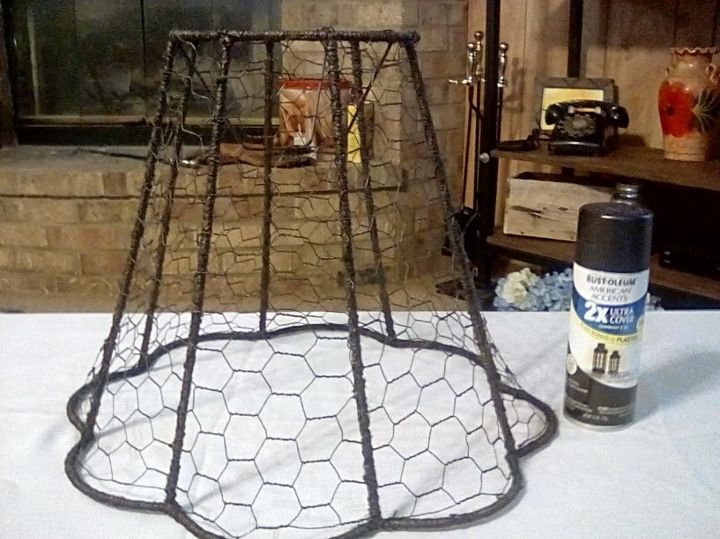 old lamp given farmhouse style