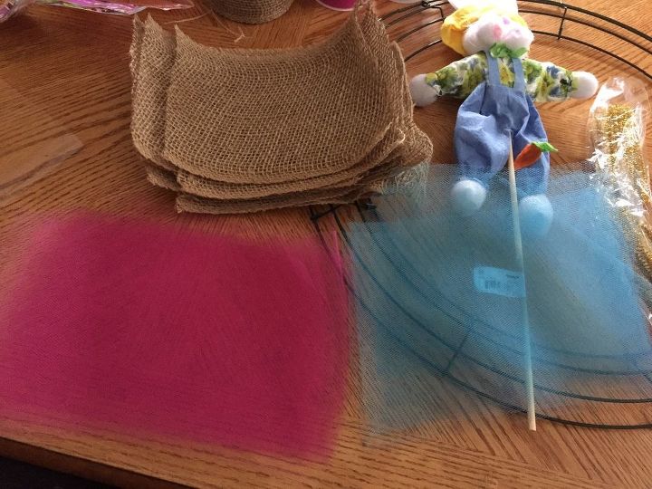 dollar store easter burlap wreath perfect for the holiday and spring