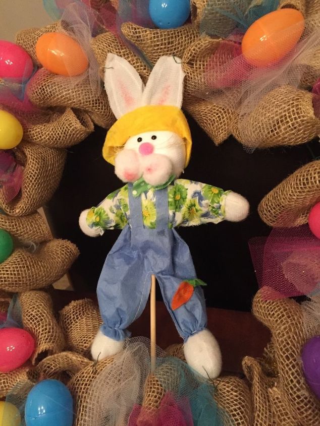 dollar store easter burlap wreath perfect for the holiday and spring