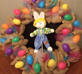 dollar store easter burlap wreath perfect for the holiday and spring