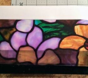diy stained glass tray from a thrifted picture frame