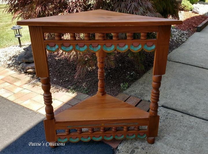 table redo from southwestern to beachy coastal, Original table