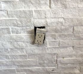 electric outlets on stone wall