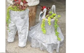 Gardening  -  "Flower Tots" Made From Upcycled Toddler Clothes