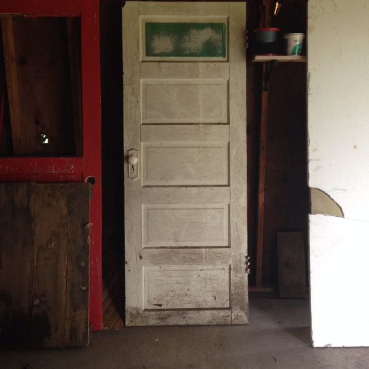 repurposed door headboard