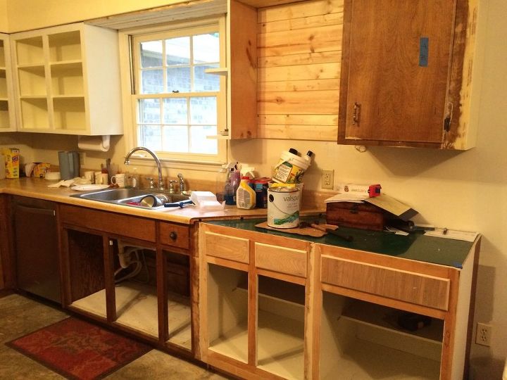 my kitchen be gone, Blending in bought cabinets