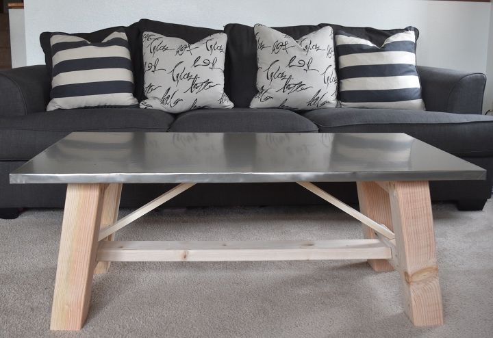 these coffee table ideas will inspire you to make your own, Faux Metal Coffee Table