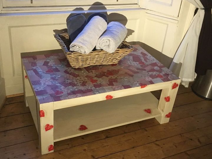 boring coffee table gets a bit of a face lift