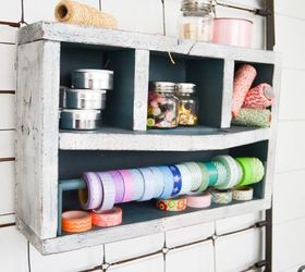 s keep your craft supplies organized with these fun storage ideas, Wood Vintage Toolbox Turned Craft Storage