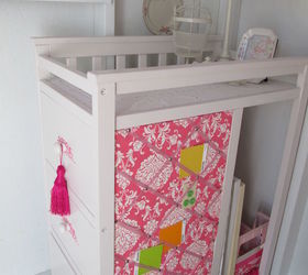 s keep your craft supplies organized with these fun storage ideas, Changing Table Turned Craft Storage