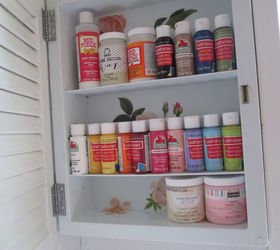 s keep your craft supplies organized with these fun storage ideas, Discarded Medicine Cabinet Turned Storage