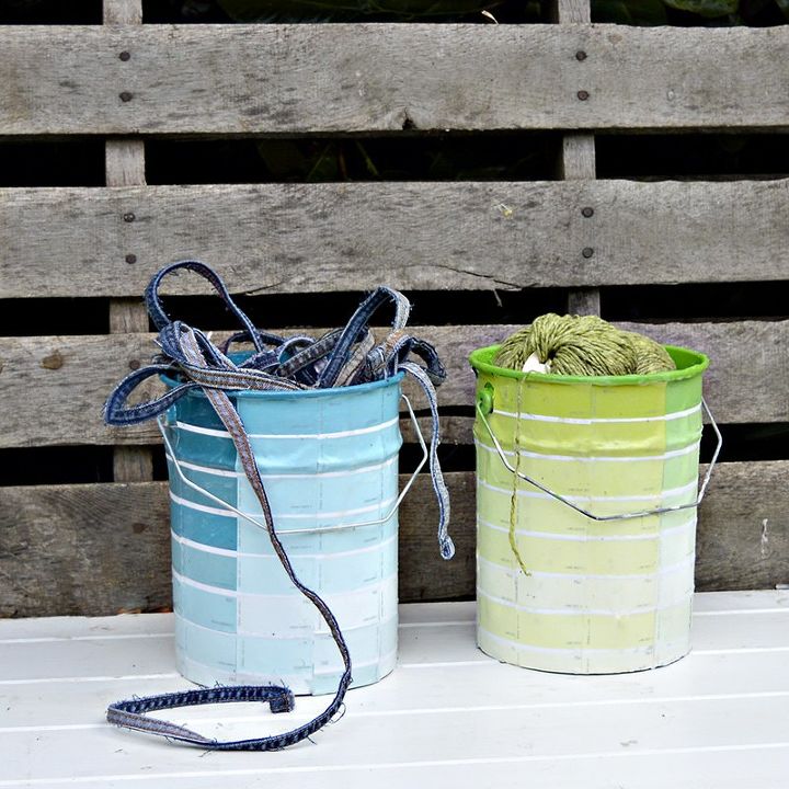 s keep your craft supplies organized with these fun storage ideas, Upcycled Paint Can Storage