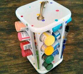 s keep your craft supplies organized with these fun storage ideas, Repurposed Old Spice Rack