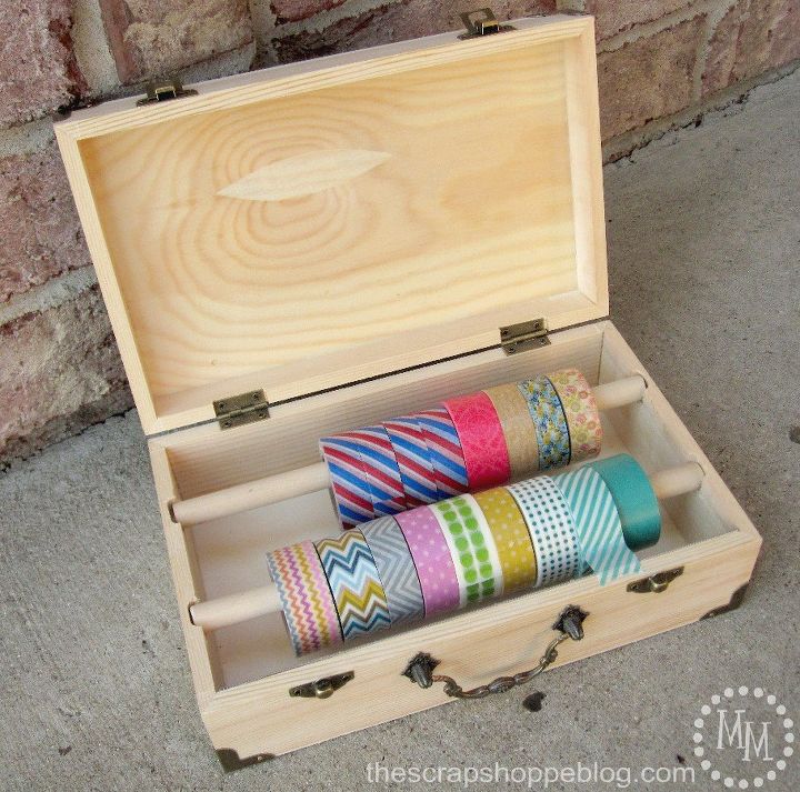 s keep your craft supplies organized with these fun storage ideas, Washi Tape Storage Case