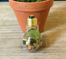 15 clever ways to repurpose old light bulbs, Light Bulb Fairy Garden