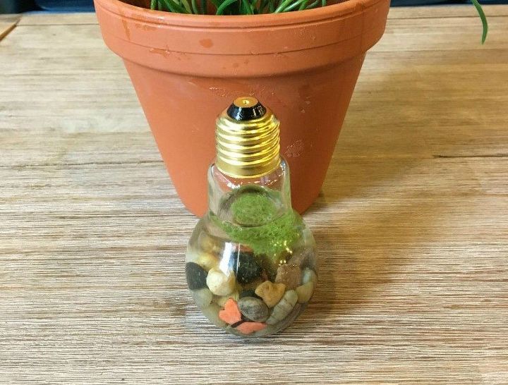 15 clever ways to repurpose old light bulbs, Light Bulb Fairy Garden