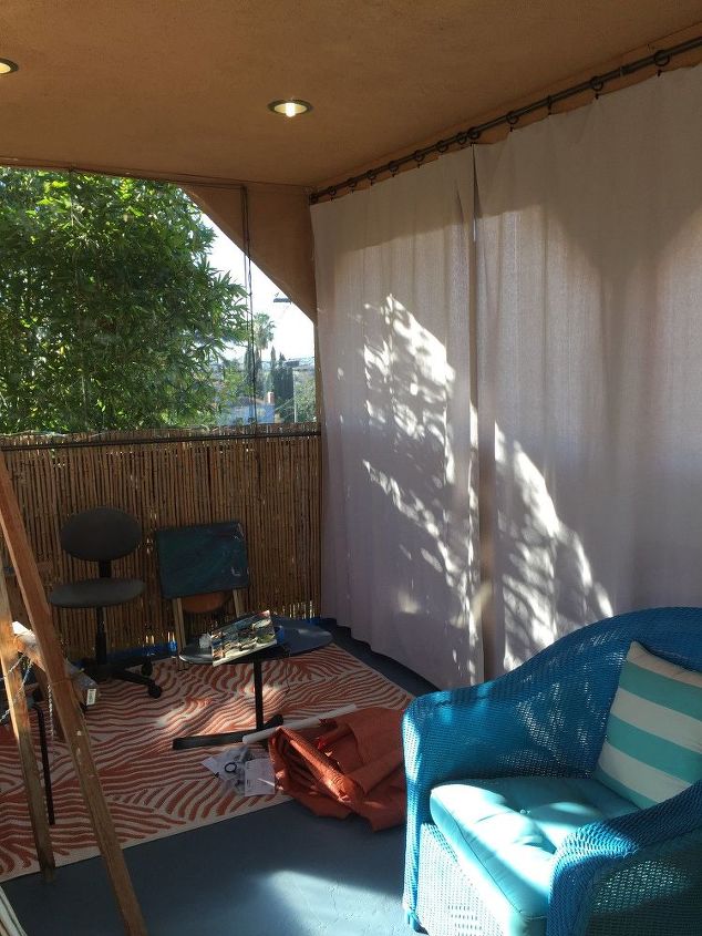 my new balcony transformed into art studio