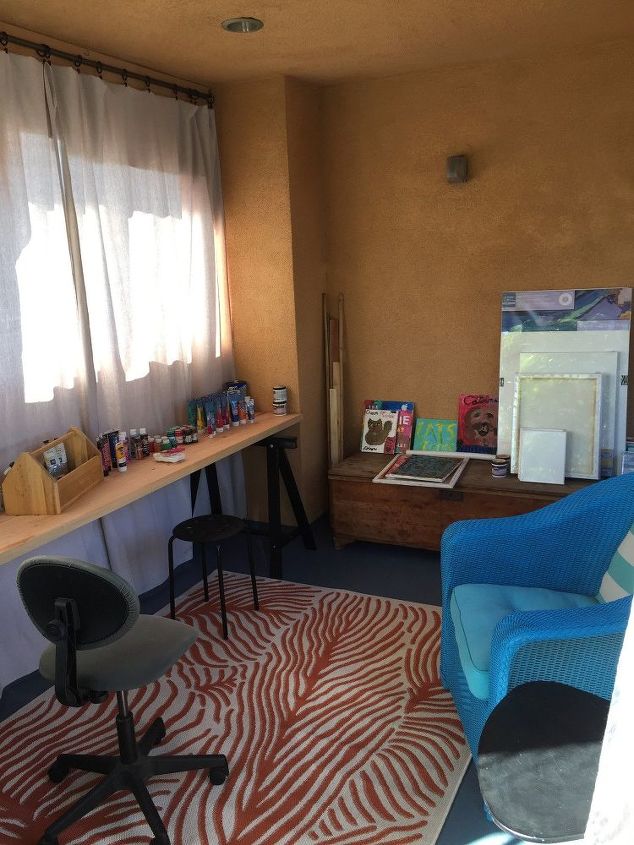 my new balcony transformed into art studio