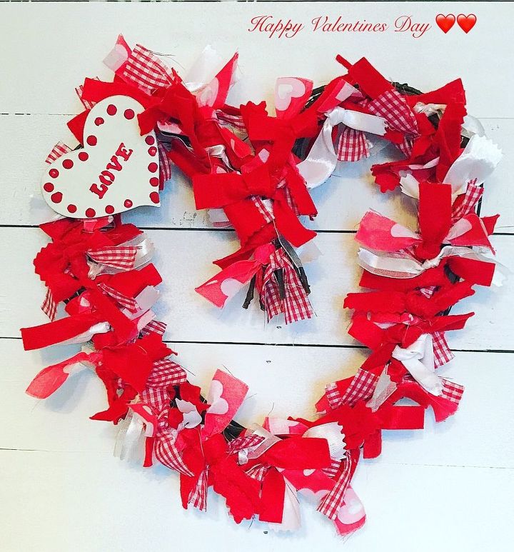 valentines day grapevine heart shabby chic wreath